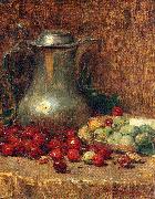 Newman, Willie Betty Pewter Pitcher and Cherries France oil painting reproduction